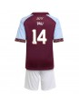 Billige Aston Villa Pau Torres #14 Hjemmedraktsett Barn 2025-26 Kortermet (+ Korte bukser)